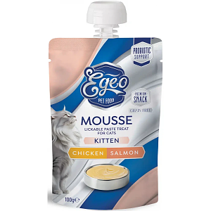 EGEO KITTEN MOUSSE CHICKEN & SALMON 100gr 