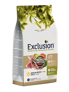Exclusion Mediterraneo Monoprotein Adult Medium Breed Αρνί 3kg