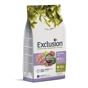 Exclusion Mediterraneo Monoprotein Light Small Breed Κοτόπουλο 2kg