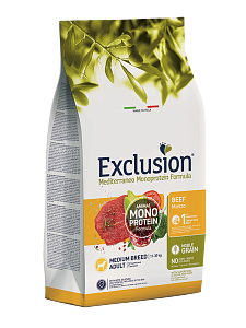 Exclusion Mediterraneo Monoprotein Adult Medium Breed Μοσχάρι 12kg