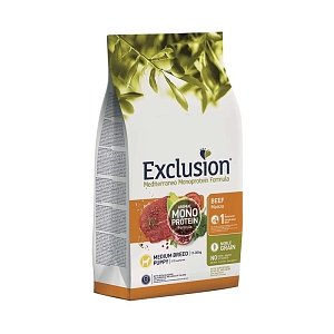 Exclusion Mediterraneo Monoprotein Puppy Medium Breed Μοσχάρι 12kg