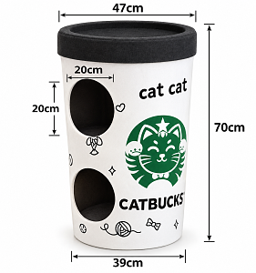 Γατόσπιτο Catbucks Ποτήρι 3 επιπέδων 70x40x47cm