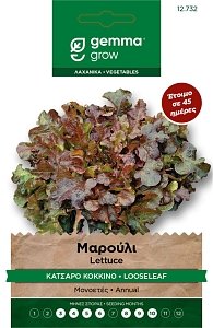 Μαρουλι Κατσαρο Κοκκινο Σποροι Φακελος Gemma