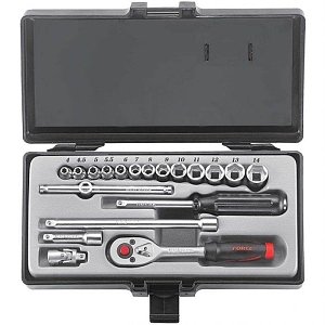 ΚΑΣΕΤΙΝΑ ΚΑΡΥΔΑΚΙΑ 1/4 '' ΣΕΤ 19 τμχ FORCE