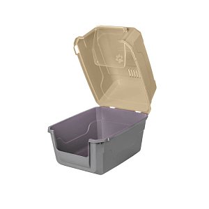 Catbus Κλειστη Λεκανη Γατας Γκρι Με Μπεζ 52x37x48
