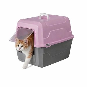 Catbus Κλειστη Λεκανη Γατας Γκρι Με Ροζ 52x37x48