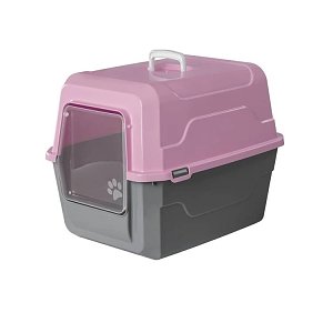 Catbus Κλειστη Λεκανη Γατας Γκρι Με Ροζ 52x37x48