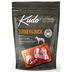 Kudo Dog Junior Mini Turkey/Duck 3kg