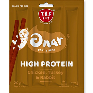 Taf Pets-Onar Soft Sticks Chicken, Turkey & Rabbit 20gr
