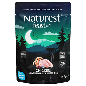 Naturest Feast Adult Chicken,Shrimp & Cranberries 150gr