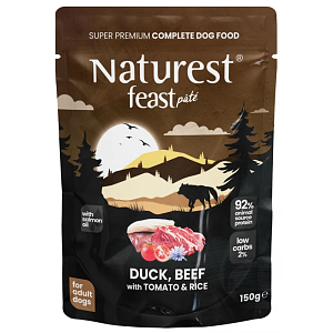 Naturest Feast Adult Duck,Beef & Tomato 150gr