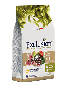 Exclusion Dog Adult Lamb Μedium 12kg