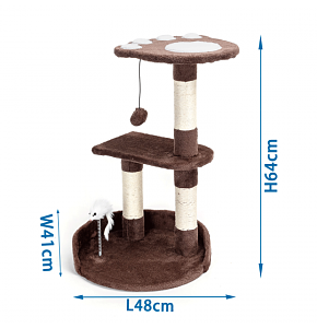 Double -layer Cat Tree With Toy