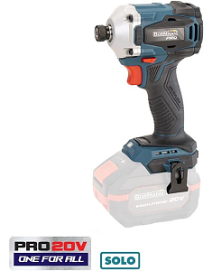 Παλμικό Κατσαβίδι Compact Brushless Μπαταρίας 20V, Li-Ion, 230Nm, 0-1800/0-2200/0-2600rpm, 1/4'', Solo 