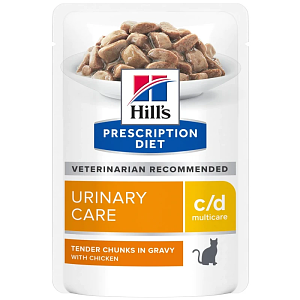 Hills - PD c/d Chk Feline Pouch 85g cs