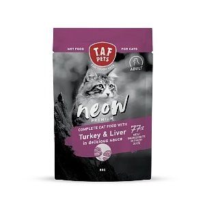 Taf Neow Premium Wet Food for Adults Turkey &  Liver 80gr