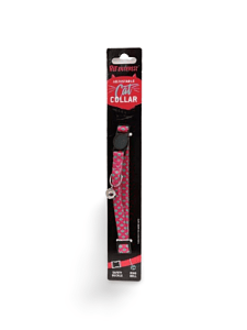 Cat Collar Plaid Fuchsia 20-35cm