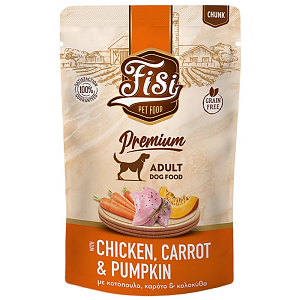 Fisi Adult Dog Φακελακι Με κοτοπουλο και καροτο 130gr