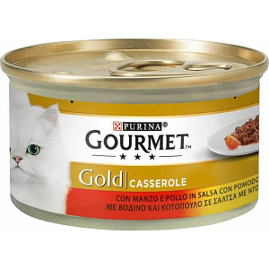 Gourmet Gold  Βοδινό Κοτόπουλο Ντομάτα 85gr