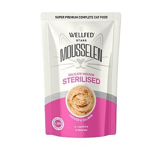 Wellfed Mousselen Sterilised Chicken Salmon 40gr