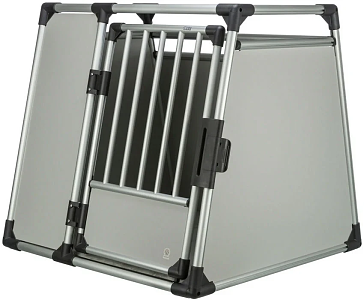 Κλουβι Μεταφορας Αλουμινιου Σκυλου L-XL 94x75x88cm Ασημι/Γκρι
