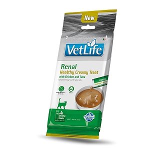 Farmina VetLife Renal Creamy Treat – Υγρή Κρεμώδης Λιχουδιά Γάτας για Νεφρική Υποστήριξη με Κοτόπουλο & Τόνο (4x15g)