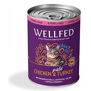 Wellfed Adult Sterilised Chicken & Turkey 400 gr 