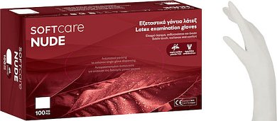 ΓΑΝΤΙΑ LATEX ΧΩΡΙΣ ΠΟΥΔΡΑ SOFT CARE NUDE Medium 100pcs