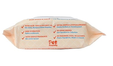 Υγρα Μαντηλακια Καθαρισμου 100τμχ Pet Friendly
