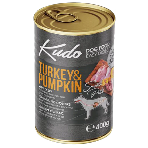 Kudo Turkey & Pumpkin Smooth Pate Monoprotein 400gr