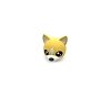 LATEX TOY FOX HEAD WITH SOUND 8CM