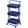 Τρόλει Κουζίνας 3 Θέσεων, Μεταλλικό, 43x36x86cm, Μπλε