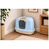The Cat Cave Κλειστη Λεκανη Γατας Γωνιακη Baby Blue58*45*40