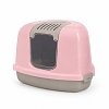 The Cat Cave Κλειστη Λεκανη Γατας Γωνιακη Baby Pink 58*45*40