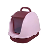 Cat Toilet Box Front Opening Charcoal Bag Pink