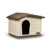 Σπιτάκι Πλαστικό Σκύλου & Γάτας Εξωτερικού Χώρου 60x50x41cm – Αδιάβροχο & Ανθεκτικό (Μόκα / Μπεζ)