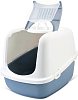 SA Nestor Jumbo Τουαλέτα Γάτας Κλειστή Λευκό Γαλάζιο